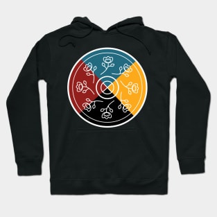 Mashkiki Ditibinigan Medicine Wheel with Flowers WAWEZHI CANADA Hoodie